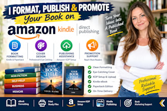 format, publish, promote your book on amazon and kindle KDP