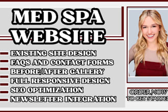 design  med spa website, aesthetic clinic website, and beauty wordpress website
