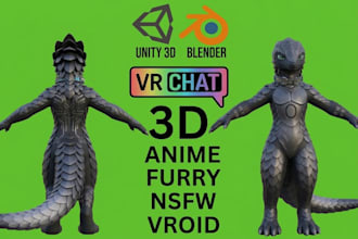 create custom vrchat avatars and 3d models