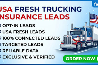 give 1000 fresh trucking insurance leads from fmcsa database
