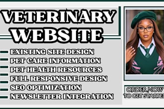 design veterinary website, animal hospital, and pet care wordpress website