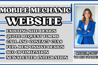 l design a mobile mechanic website, auto repair, and roadside service website