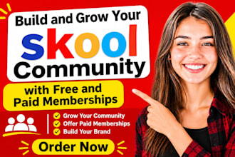 build and grow your skool community with free and paid memberships