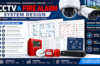 cctv and fire alarm systems with detailed plans