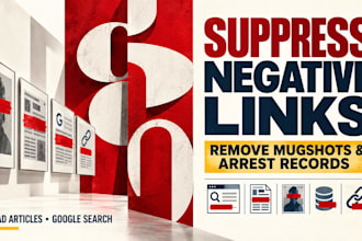 suppress negative google links, remove mugshots, arrest records and bad articles