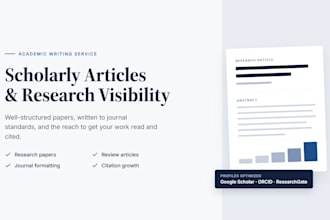 write scholarly articles, enhance citations on google scholar