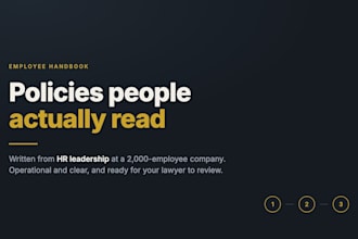 write your employee handbook and onboarding documents
