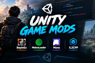 create unity game mods with bepinex or melonloader, mono and il2cpp