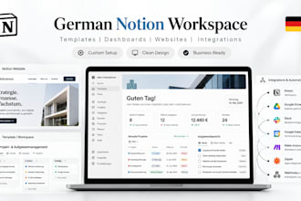build german custom notion integration template website dashboard workspace