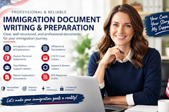 draft immigration documents, asylum statements, visa petitions and waivers