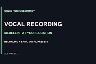 record your vocals at your location in medellin
