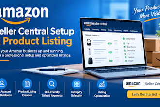 setup amazon seller central account and product listing