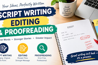 edit, proofread and format screenplay