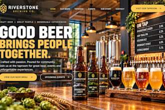 design squarespace brewery website taproom beer menu events website
