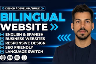 design and build a bilingual business website in english and spanish