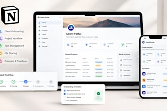 build notion client portal for agencies with onboarding project workflow system