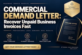 draft an enforceable commercial demand letter for unpaid business invoices