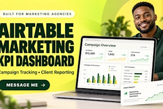 build airtable marketing KPI dashboard and client reporting system