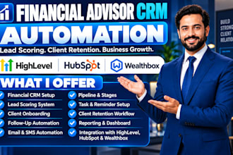 setup financial advisor crm gohighlevel hubspot wealthbox lead scoring