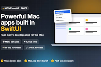 develop native macos desktop application and mac app in swift and swiftui