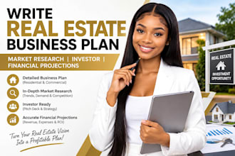 write real estate business plan market research investor financial projections