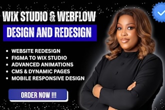 design wix studio website or convert figma to wix studio or webflow website