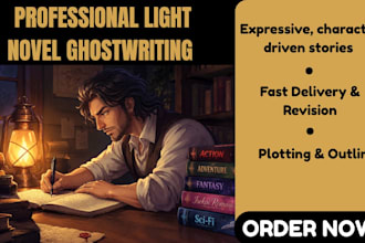 ghostwrite your light novel, web novel, manga script, and manhwa story