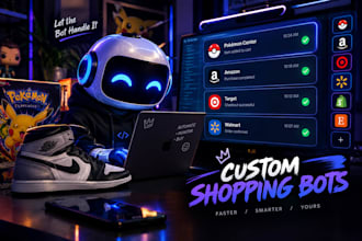 custom shopping bots auto purchase bot auto checkout bot pokemon bots lazada bot
