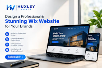 design a profesional and stunning wix website for your brands