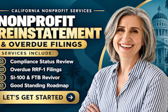 prepare california nonprofit overdue filings and reinstatement paperwork