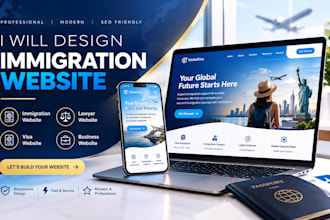 design immigration website lawyer website visa website business website