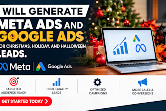 generate meta ads and google ads for christmas, holiday, and halloween leads