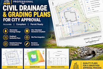 design civil drainage and grading plans for city approval