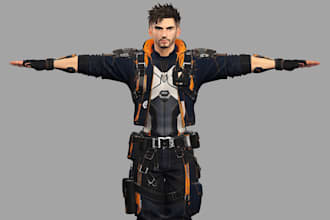 do 3d character modeling and 3d rigging