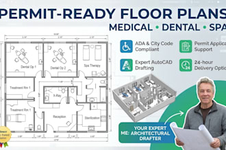 draft medical clinic dental or spa floor plans for city permit