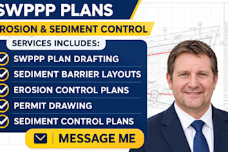 prepare swppp plans, erosion sediment and stormwater control drawings