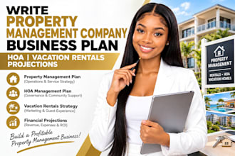 write property management company business plan hoa vacation rentals projections