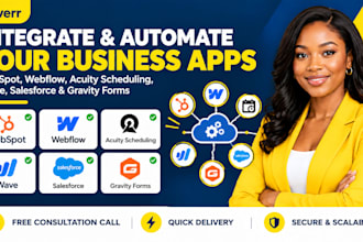 integrate hubspot  webflow acuity scheduling wave salesforce gravity forms
