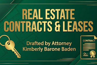 draft real estate contract, land agreement and property legal notice