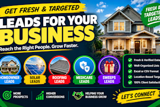 give fresh homeowner leads solar leads roofing leads medicare leads sweeps leads