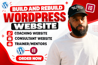 build coaching website for life coach, consultant, or trainer, wordpress website