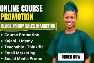 do online course promotion kajabi udemy teachable thinkific black friday sales