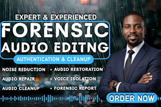 forensic audio editing, audio cleanup, noise reduction, detect background voice