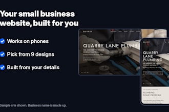 build a fast 5 page website for your local business