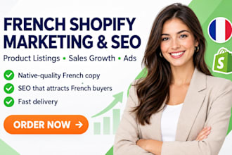 do france shopify marketing, shopify seo, product listing, french shopify sales