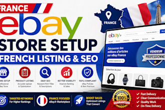 france ebay store setup, french ebay product listing, ebay SEO optimization