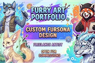 draw custom furry art and fursona characters