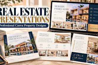 design canva property presentation templates for real estate agents