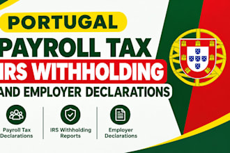 file portugal payroll tax, irs withholding and employer declarations