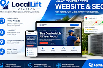 build an hvac website ac repair website ac installation leads and local SEO